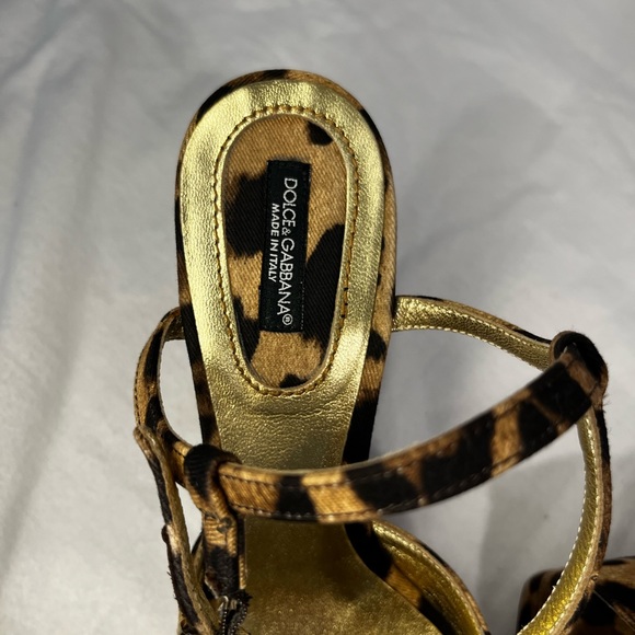 Dolce&Gabanna Leopard Print Woman’s Heels. Size: 7W - Picture 5 of 11